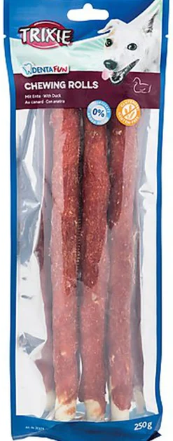 Trixie - Denta Fun Duck Chewing Rolls - 28cm 3 Pcs/250g