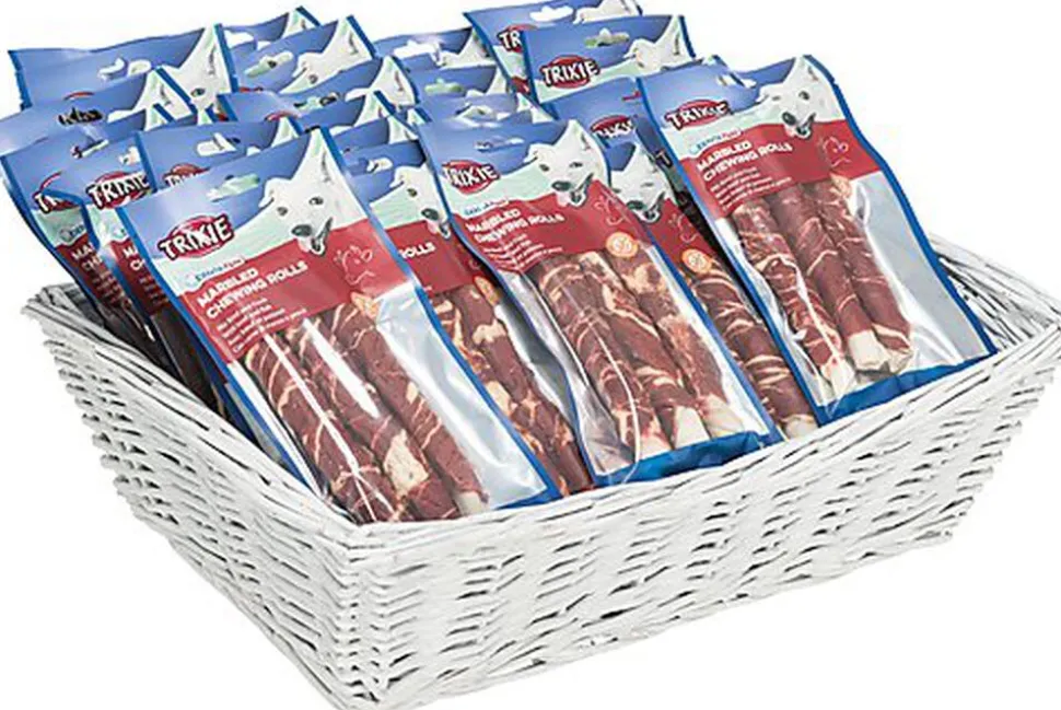 Trixie - Denta Fun Marbled Beef Chewing Rolls - 17cm 3 Pcs/140g