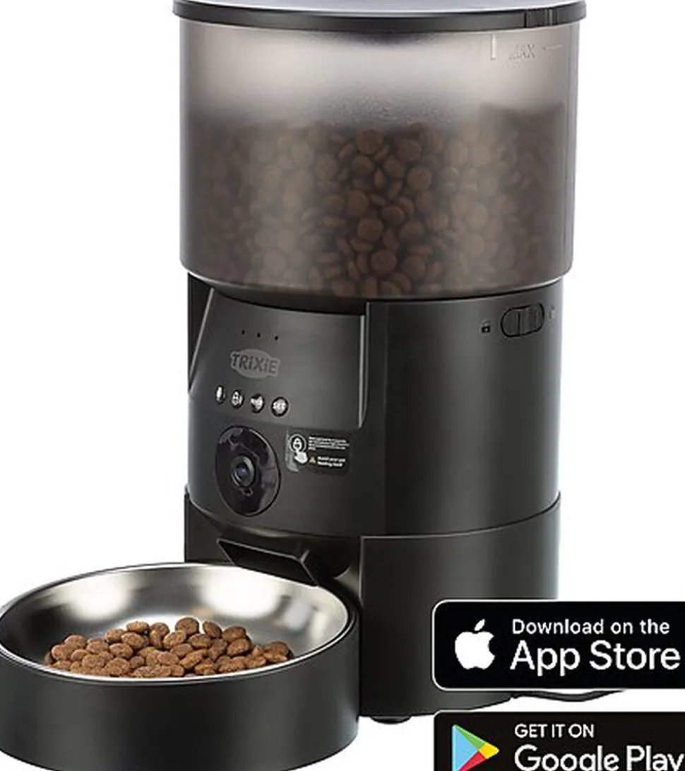 Trixie - Distributeur Automatique Nourriture TX-C Smart 3.0l, 3 l Noir - 18x 31x18cm