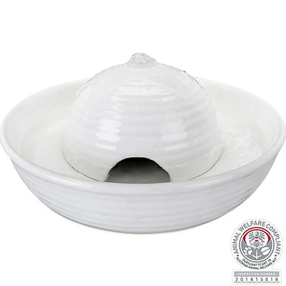 Trixie - Fontaine à Boire Vital Flow Mini en Céramique blanc - 0.8 l / 24 x 10 cm
