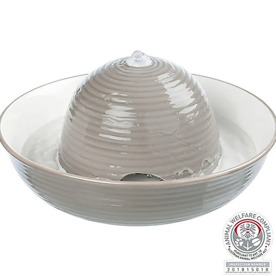 Trixie - Fontaine à Boire Vital Flow en Céramique gris/blanc - 1.5 l / 28 x 12 cm