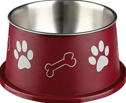 Trixie - Gamelle Oreilles Longues en Acier Inox/Plastique - 0.9 l / 19 cm