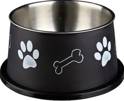 Trixie - Gamelle Oreilles Longues en Acier Inox/Plastique - 0.9 l / 19 cm