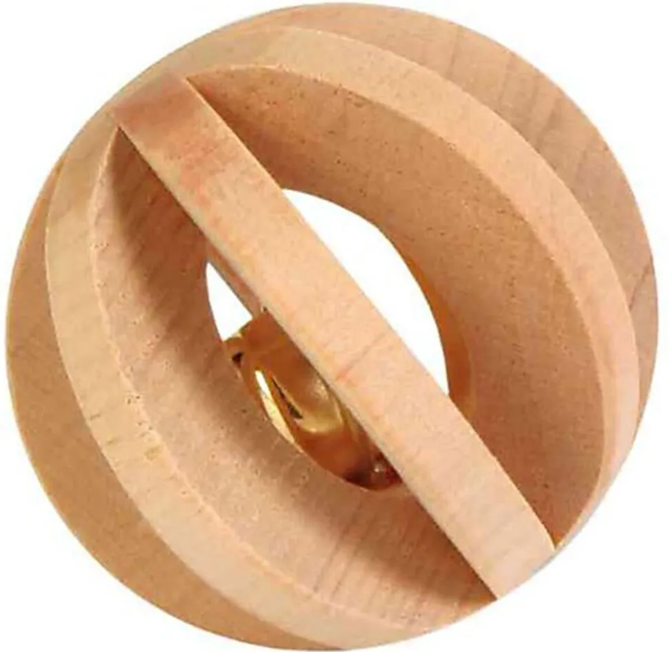 Trixie - Lamelles avec clochette en bois - 6 cm