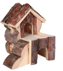 Trixie - Maison Bjork souris en bois d'écorce - 15x15x16cm