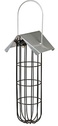 Trixie - Mangeoire Boule De Graisse Avec Toit En Métal Noir - 11x25x10 cm