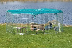 Trixie - natura enclos avec filet de protection en métal - 210x75cm