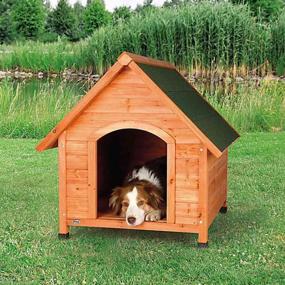 Trixie - natura niche pour chiens Cottage avec pignon brun - M/L 83 x 87 x 101 cm