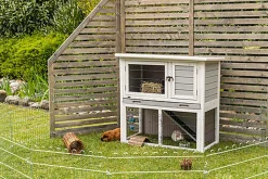Trixie - natura étable cochon d'Inde avec enclos gris/blanc - 104x97x52cm