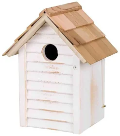 Trixie - Nichoir Maison En Bois Blanc - 18x24x 15cm