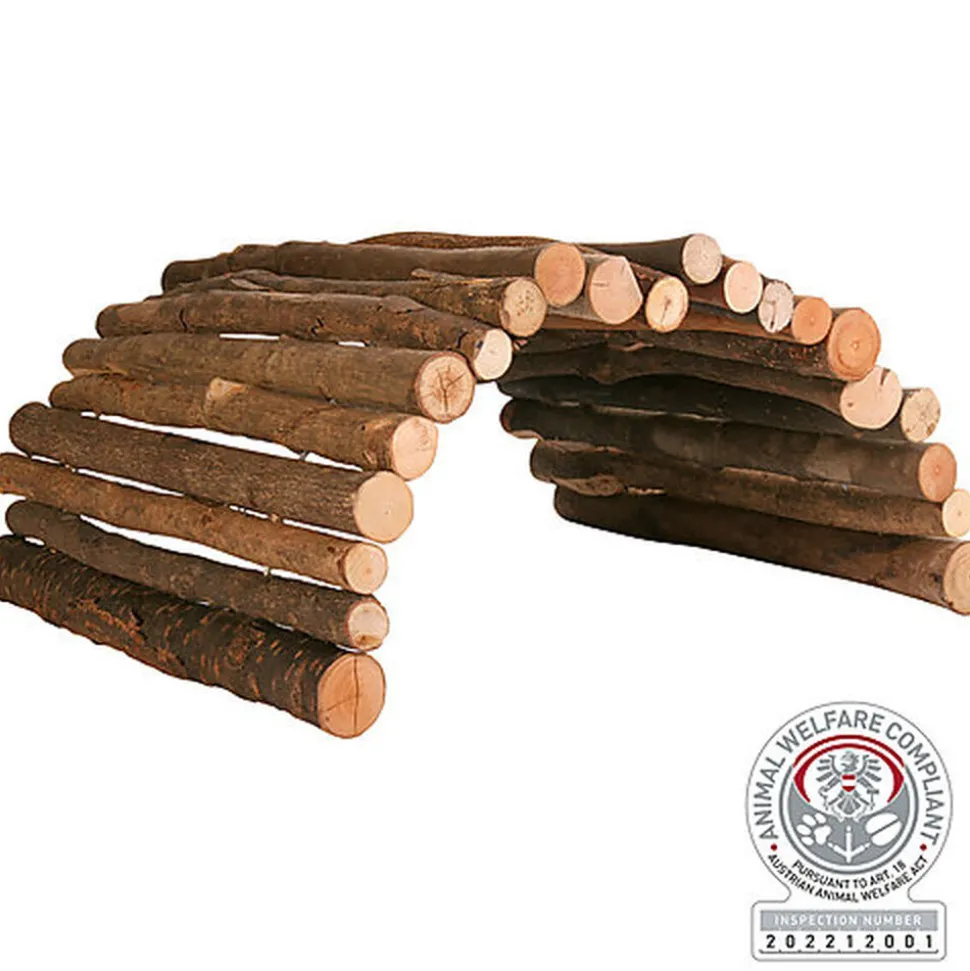 Trixie - Pont flexible cochon d'Inde en bois d'écorce - 51x30 cm