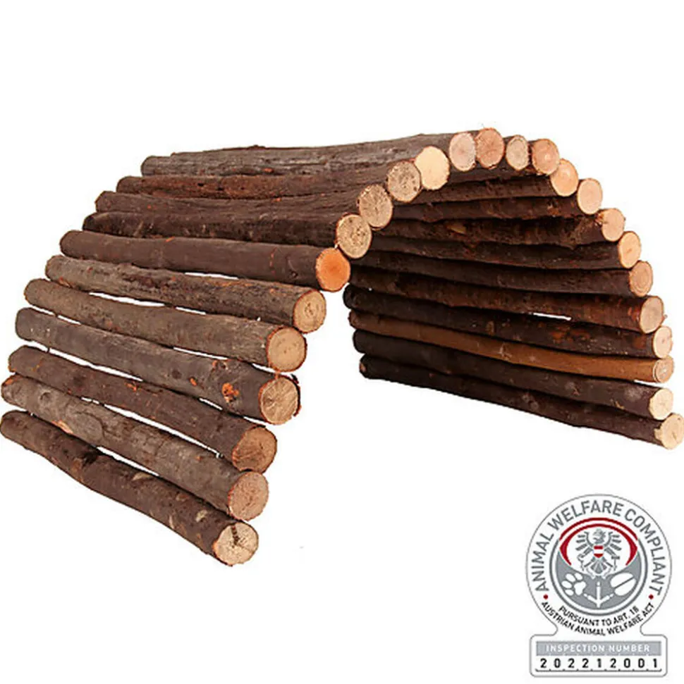 Trixie - Pont flexible lapin en bois d'écorce - 65x40 cm