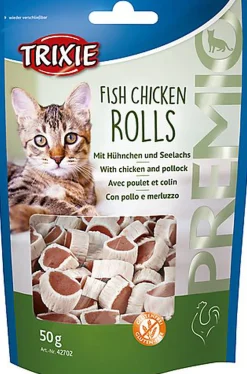 Trixie - PREMIO Fish Chicken Rolls au poulet/lien - 50 g