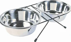 Trixie - Set gamelles, en acier inoxydable/métal