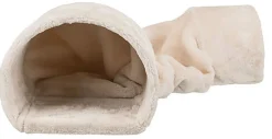 Trixie - Tunnel douillet avec 2 sorties lapins nains beige - 27x21x80cm