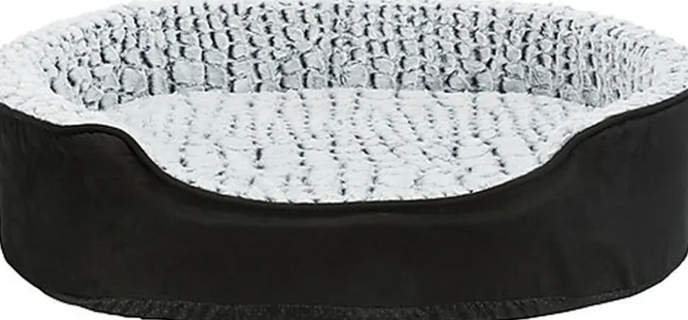 Trixie - Vital Coussin Lino, ovale, noir/gris