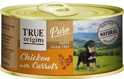 True Origins Pure - Alimentation Humide Chiot Poulet & Carotte - 185g