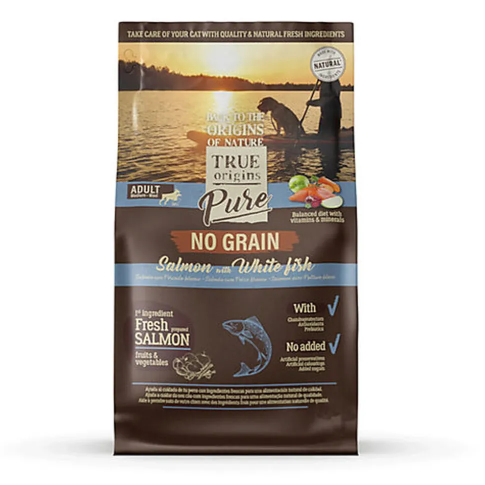 True Origins Pure - Croquettes au Saumon sans Céréales pour Chien Adulte