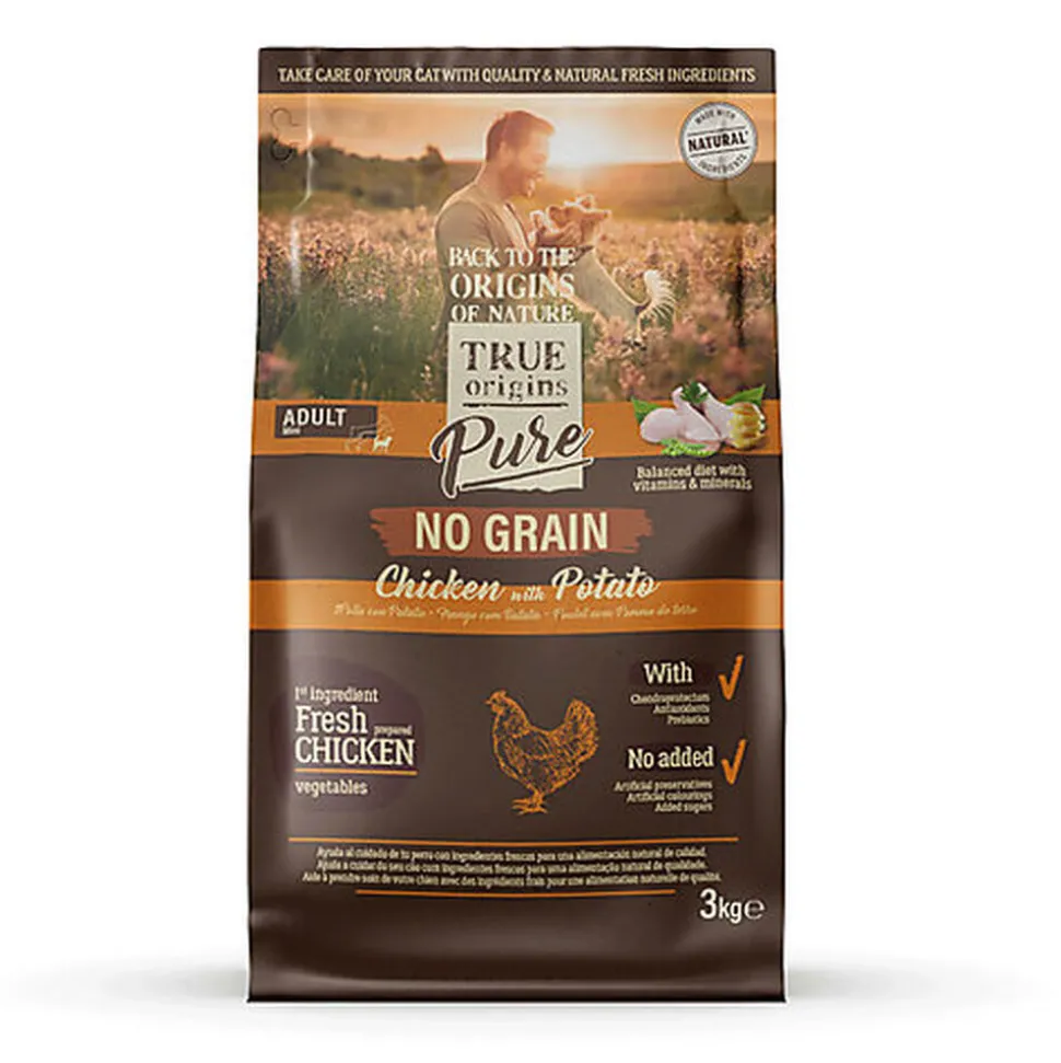 True Origins Pure - Croquettes au Poulet sans Céréales pour Chien Adulte de Petite Taille - 3kg