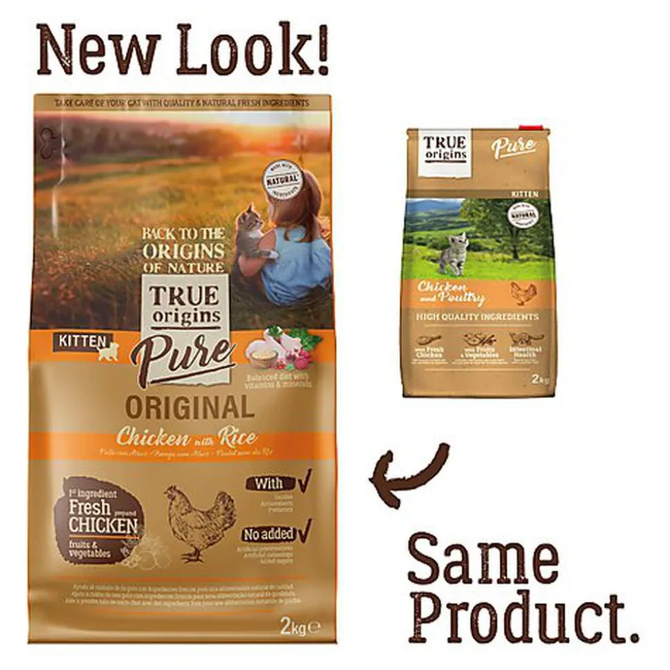 True Origins Pure - Croquettes au Poulet pour Chaton - 2kg