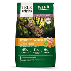 True Origins Wild - Croquettes Poulet pour Chats Adultes Stérilisés