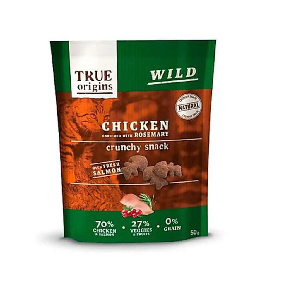 True Origins Wild - Friandises Crunchy au Poulet pour Chats - 50g