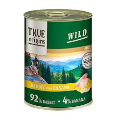 True Origins Wild - Pâtée au Lapin & Banane pour Chiens Adultes - 400G