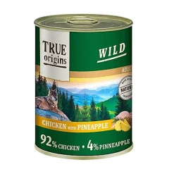 True Origins Wild - Pâtée au Poulet & Ananas pour Chiens Adultes - 400G