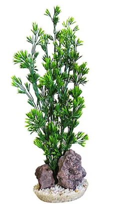 Tyrol - Décoration Plantes Rocher naturel + support pour Aquarium - 32cm