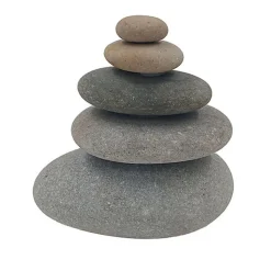 Tyrol - Décoration Pyramide 5 Galets Naturels - 12cm