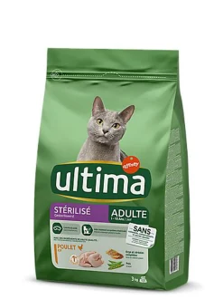 Ultima - Croquettes Chat Stérilisé Adulte Poulet - 3 kg