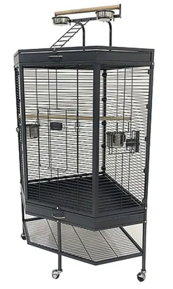 United Bird - Cage d'Angle Fortura pour Oiseaux et Perroquets - 94x70x165cm