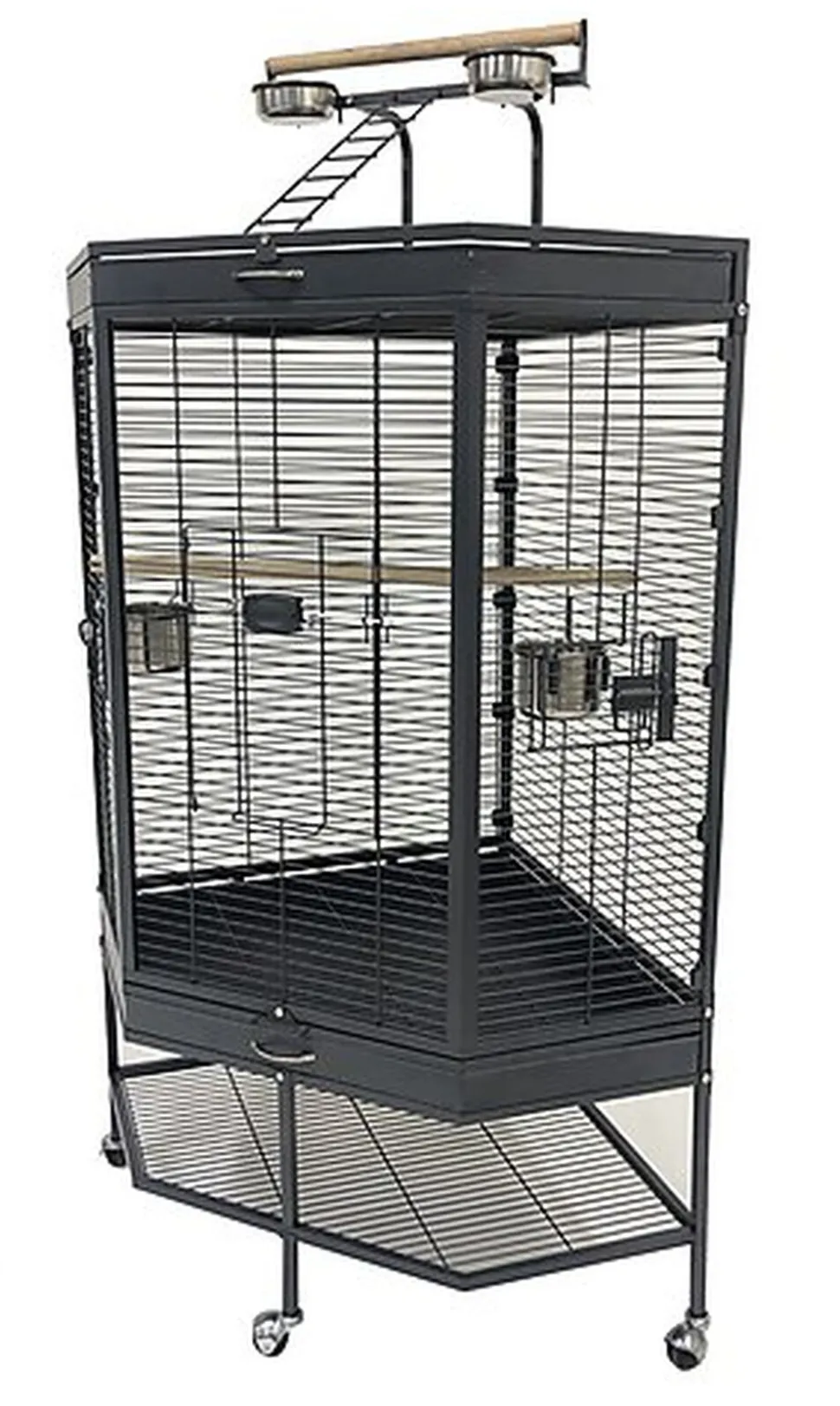 United Bird - Cage d'Angle Fortura pour Oiseaux et Perroquets - 94x70x165cm