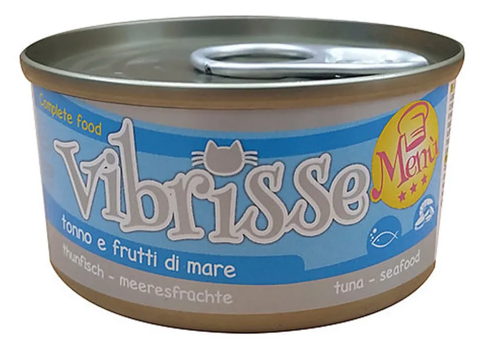 Vibrisse - Pâtée MENU Fruits de Mer et Thon pour chats - 70g