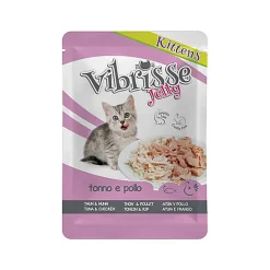 Vibrisse - SACHET JELLY THON ET POULET POUR Chatons - 70g