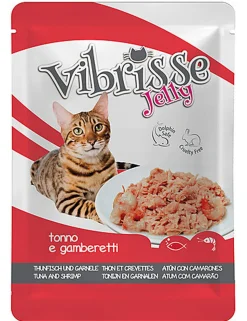 Vibrisse - SACHET JELLY THON ET CREVETTE pour chats - 70g