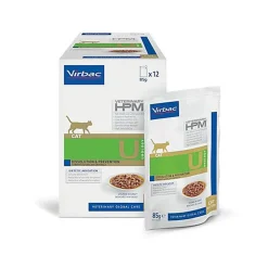 Virbac - Sachet Veterinary HPM Urology Dissolution & Prevention pour Chats - 12x85g