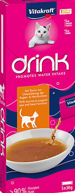 Vitakraft - Friandise Drink au Poulet + Taurine pour Chats - 5x30g