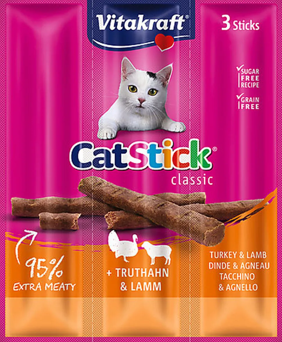 Vitakraft - Friandises Cat Stick Mini à la Dinde pour Chats - x3