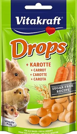 Vitakraft - Friandises Drops Carotte pour Rongeurs - 75g