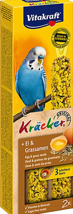 Vitakraft - Friandises Kräcker Œuf et Graines pour Perruches - x2