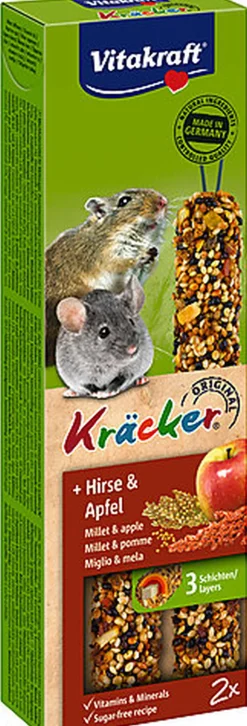 Vitakraft - Friandises Kräcker Millet et Pomme pour Souris - x2
