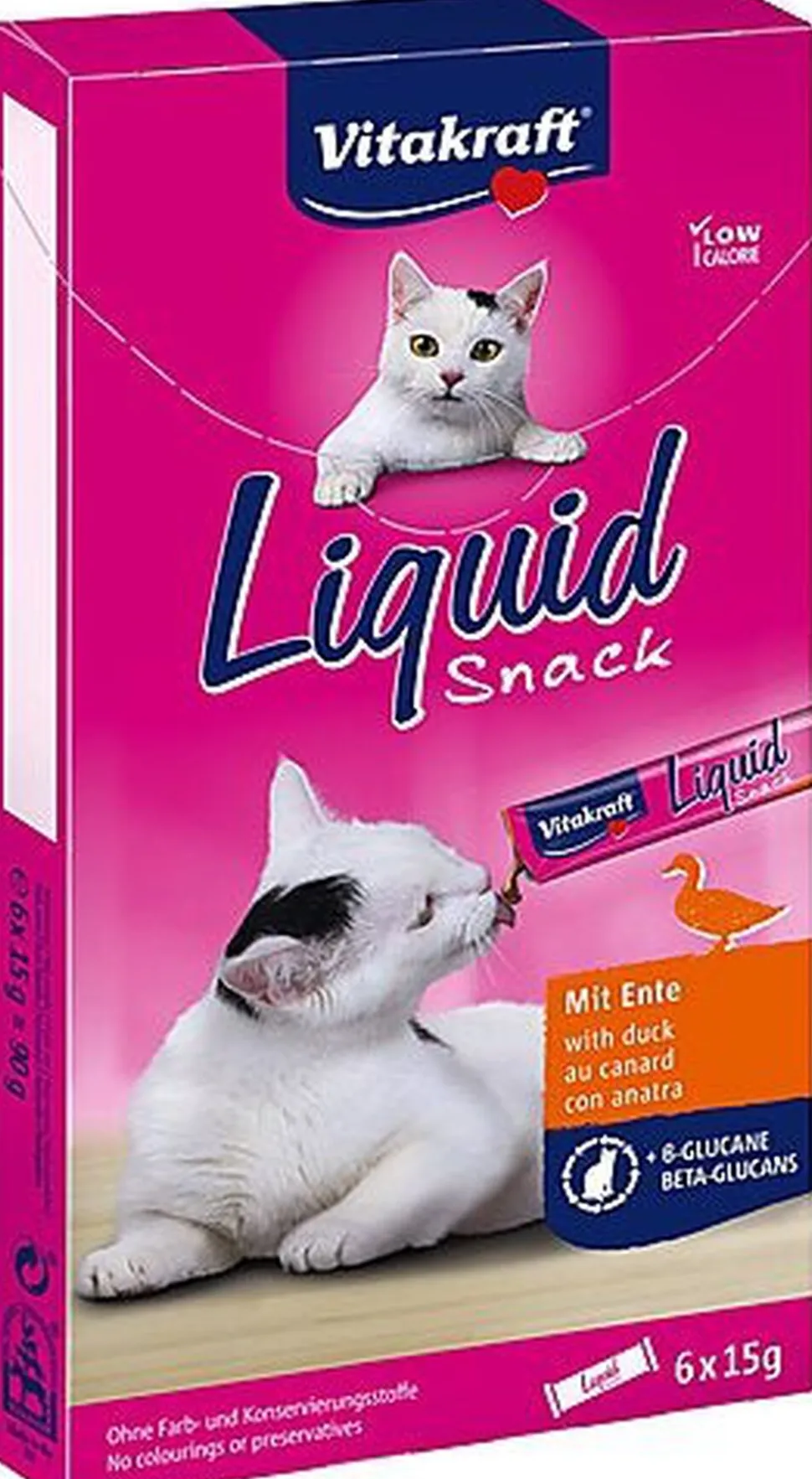 Vitakraft - Friandises Liquid Snack au Canard pour Chat - 6x15g
