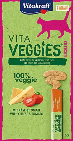 Vitakraft - Friandises Veggies Liquid chat fromage tomate 6x15g