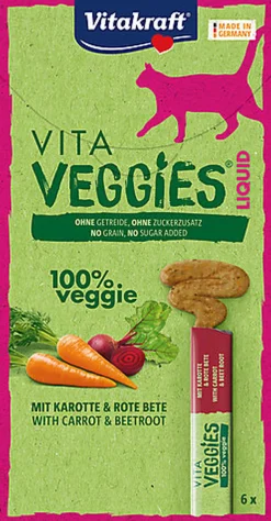 Vitakraft - Friandises Veggies Liquid chat carotte - 6x15g