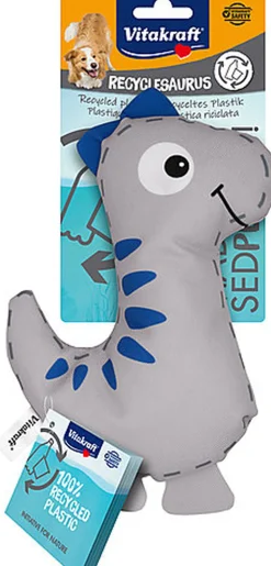 Vitakraft - Jouet - Amigo-Saurus Dino gris textile - 23cm