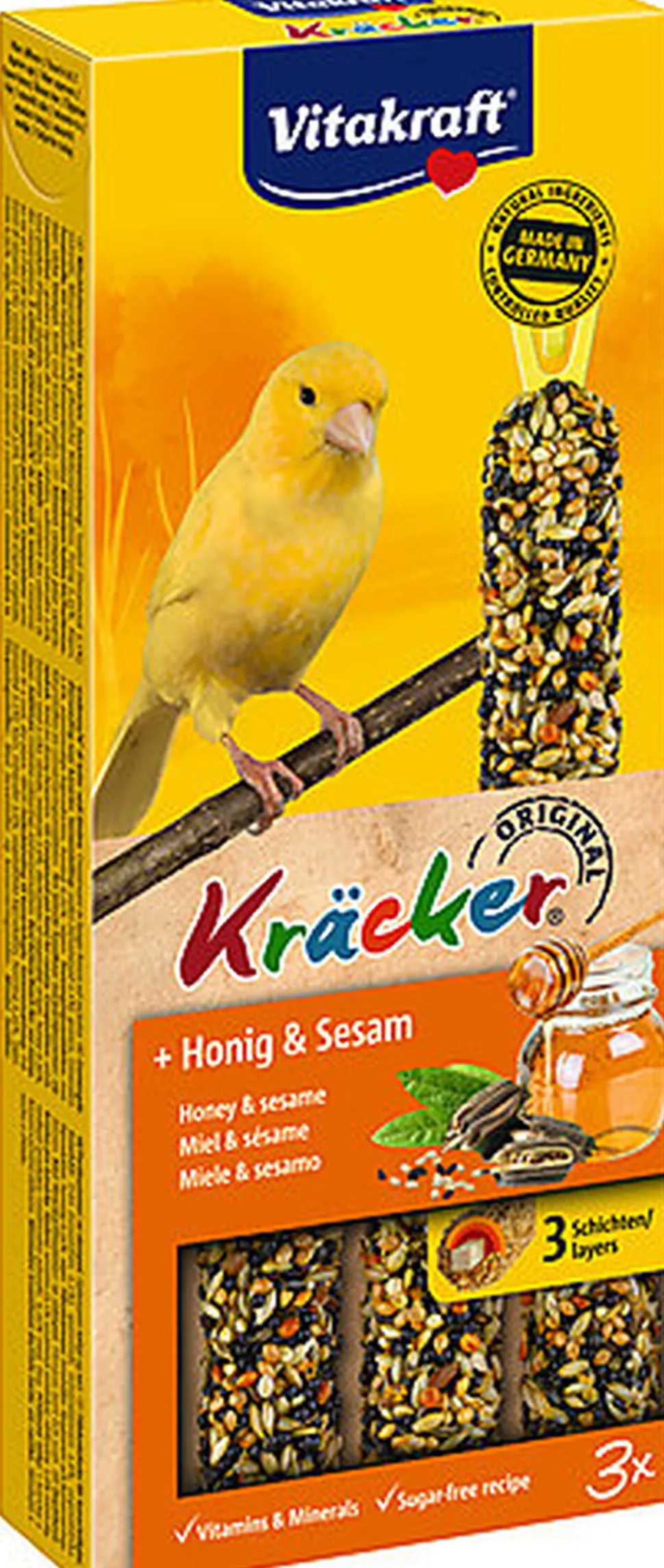 Vitakraft - Kräcker Miel Sésame pour Canaris x3