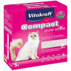 Vitakraft - Litière Compact Pure White pour Chats