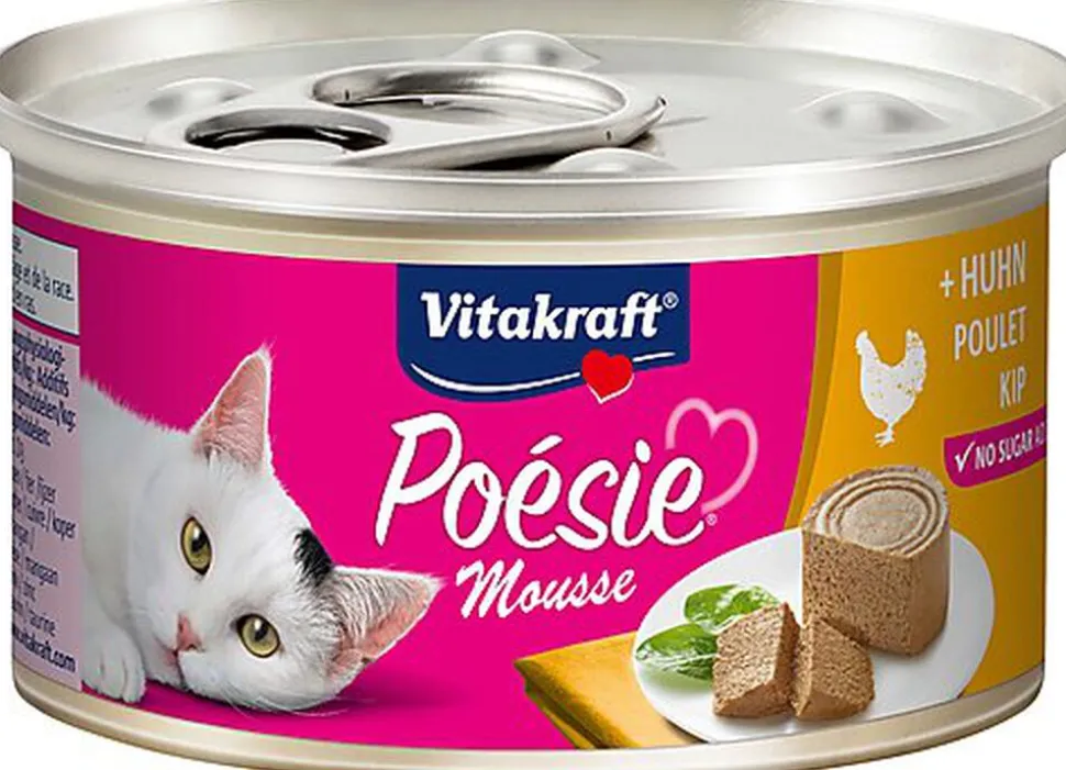 Vitakraft - Pâtée en Mousse Poésie au Poulet pour Chats - 85g