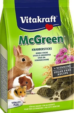 Vitakraft - Sticks à Grignoter Greenies à la Luzerne pour Lapins Nains - 50g